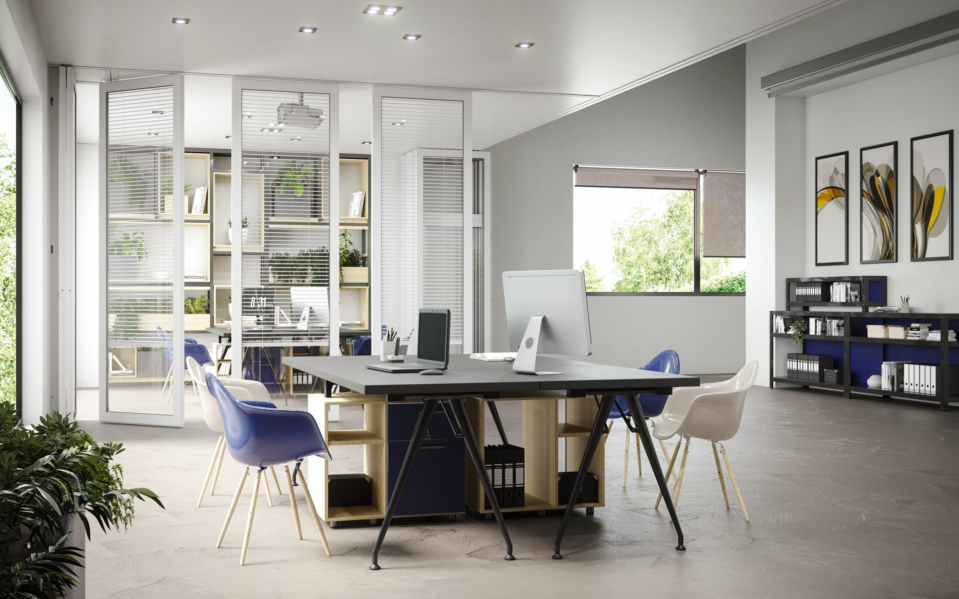 sound-insulated wall-in-glass-akustiglas-estfeller-pareti